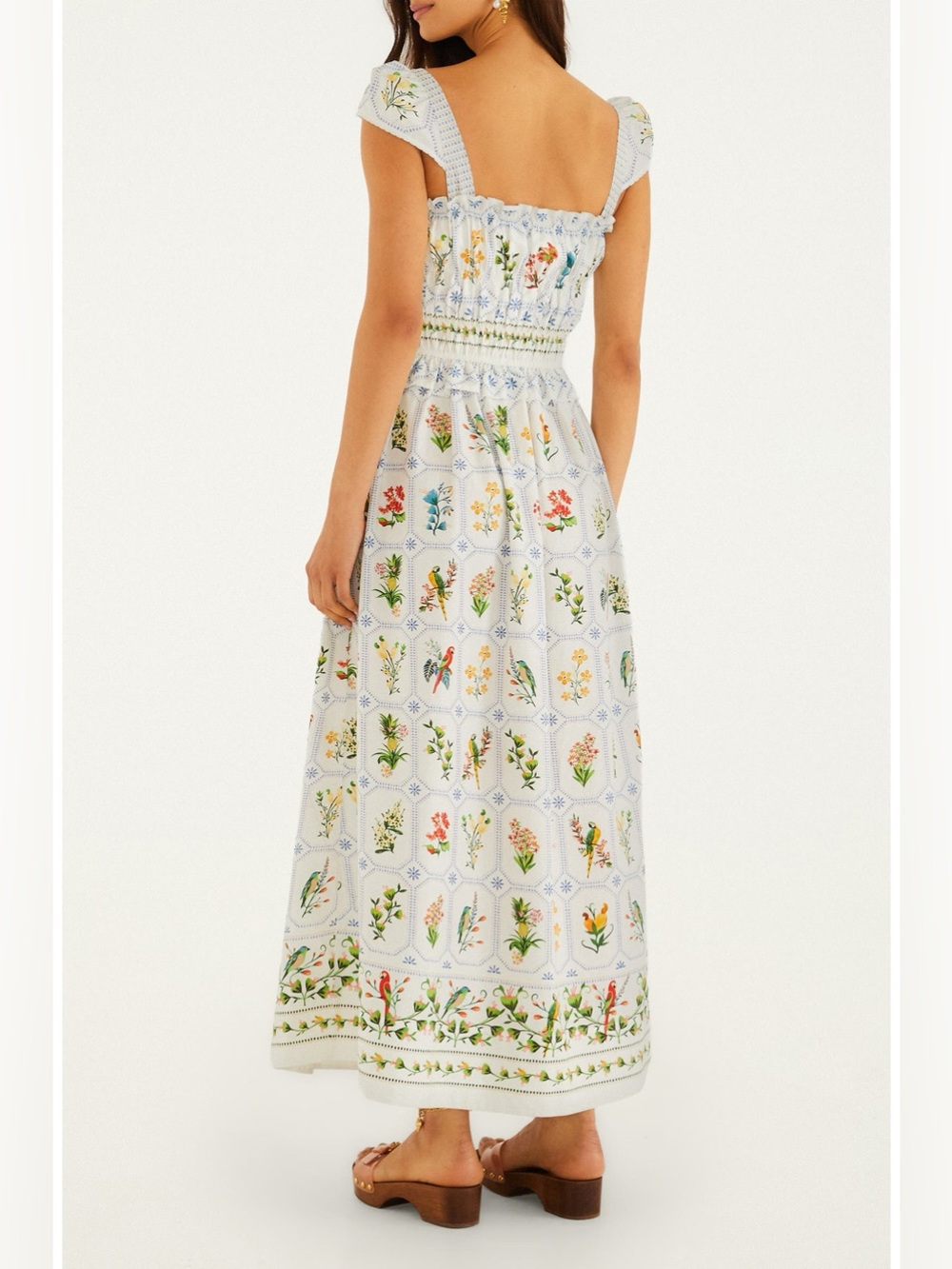 NWT Farm Rio Tropical Porcelain print maxi dress - Picture 2 of 10